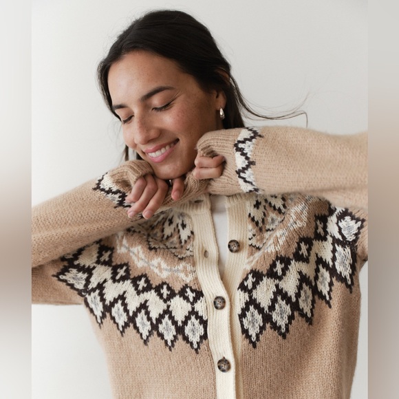 Marine Layer Fiorella Fairisle Cardigan NWOT - Picture 2 of 8